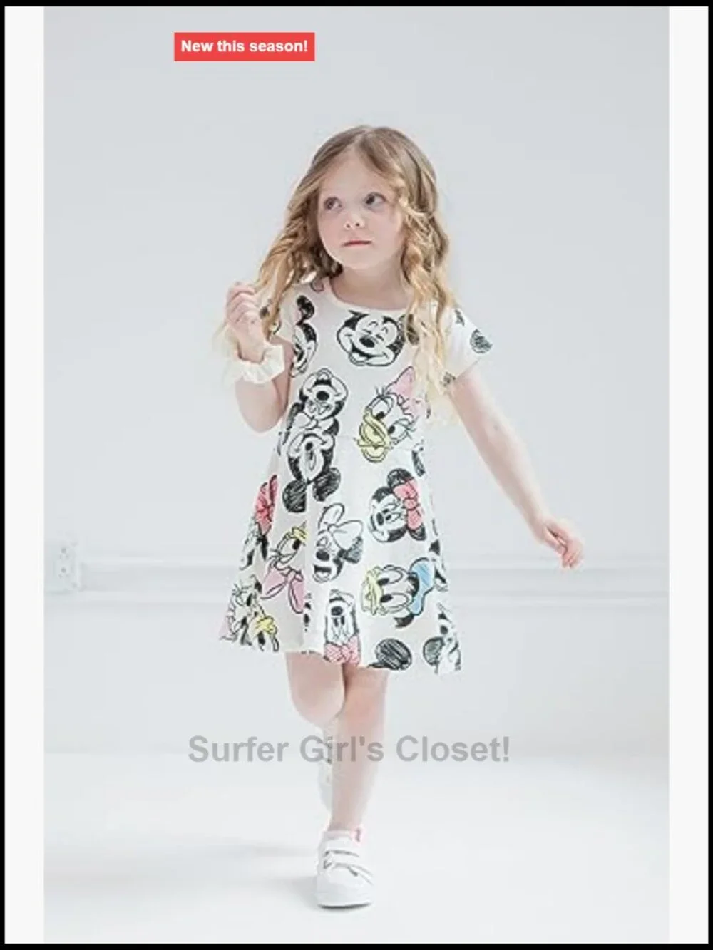 Girls Skater Dress & Scrunchie Set - Cotton Blend - Short Sleeve
